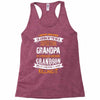 Super Cool Grandpa Of A Freaking Awesome Grandson Racerback Tank