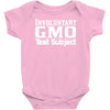 gmo test subject v1 march monsanto crops produce Baby Onesie