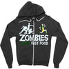 zombies hate fast food Zipper Hoodie
