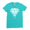 dripping diamond logo Ladies Fitted T-Shirt