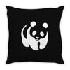panda bear sticker vinyl decal   cute animal art car window bumper Throw Pillow
