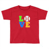love baseball neon rhinestuds Toddler T-shirt