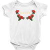 sassy with roses Baby Bodysuit