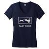 fast food funny Women's V-Neck T-Shirt