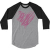 valentines day hearts 3/4 Sleeve Shirt