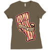 bacon forever Ladies Fitted T-Shirt