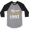 kings are born in 1993 3/4 Sleeve Shirt