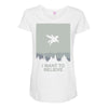 i want to believe 2 Maternity Scoop Neck T-shirt