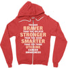 Braver Stronger Smarter Uterine Cancer Awareness Zipper Hoodie