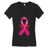 breast cancer pink ribbon Women's V-Neck T-Shirt