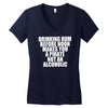 drinking before noon makes you a pirate not an alcoholic Women's V-Neck T-Shirt