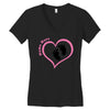 Baby Girl with Heart Any Name Customized Women's V-Neck T-Shirt