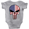 skull u.s.a. back Baby Bodysuit