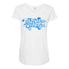 bargain paradise garage sign Maternity Scoop Neck T-shirt