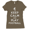 keep calm and play football Ladies Fitted T-Shirt