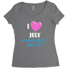 i love july especially the 4th Women's Triblend Scoop T-shirt