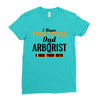 I Have Two Titles Dad And Arborist And I Rock Them Both Ladies Fitted T-Shirt