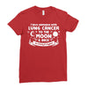 I Love Someone with Lung Cancer to The Moon and Back to Infinity Ladies Fitted T-Shirt