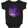 d20 galaxy Baby Bodysuit