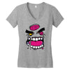 angry zombie Women's V-Neck T-Shirt