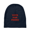 vote for pedro ringer t shirt napoleon dynamite ninja skills Baby Beanies