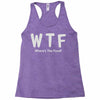wtf where's the food Racerback Tank