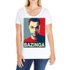 bazinga poster, ideal birthday gift or present Ladies Curvy T-Shirt