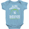 alien abductee survivor tour ufo nerd geek comic funny Baby Onesie