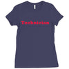 technician t shirt technics parody dj vinyl 1200 hip hop illest techno Ladies Fitted T-Shirt