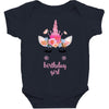 birthday unicorn family series birthday girl Baby Bodysuit