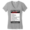 funny stag night checklist, ideal gift, christmas present Women's V-Neck T-Shirt