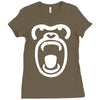 gorilla face Ladies Fitted T-Shirt