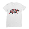 Floral Baby Bear Ladies Fitted T-Shirt
