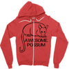 awesome possum Zipper Hoodie