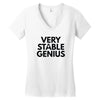 Very Stable Genius Women's V-Neck T-Shirt