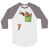 pocket red pandas 3/4 Sleeve Shirt