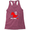 funny dino Racerback Tank