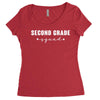 second grade squad Women's Triblend Scoop T-shirt