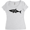 Uncle Shark Women's Triblend Scoop T-shirt