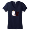 purr evil 2 Women's V-Neck T-Shirt