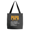 Papa Noun Definition Tote Bags