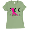 fuck cancer Ladies Fitted T-Shirt