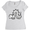 white Women's Triblend Scoop T-shirt