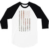 Vintage Usa Flag 3/4 Sleeve Shirt