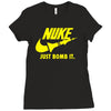 nuke just bomb it Ladies Fitted T-Shirt