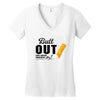 Butt Out Lung Cancer Awareness Women's V-Neck T-Shirt