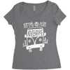 let's go an adventure (for dark color) Women's Triblend Scoop T-shirt