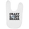 crazy lady shark Baby Bibs