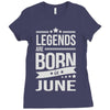 legends are born in june Ladies Fitted T-Shirt