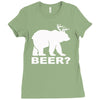 bear deer beer Ladies Fitted T-Shirt
